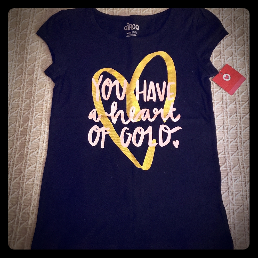 NWT Circo Girls Black Graphic Tshirt size M7/8